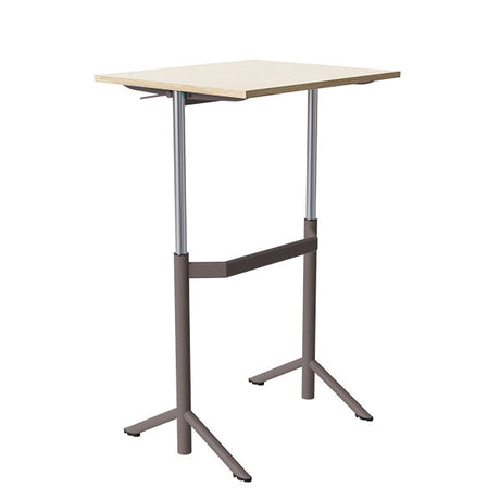 Elevbord Atlas 1132, 700x600mm, lyddæmpende eg højtrykslaminat, gråt stel – image 4