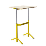 Elevbord Atlas 1132, 700x600mm, lyddæmpende eg højtrykslaminat, gult stel – image 2