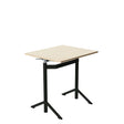 Tranås Skolmöbler Elevbord Atlas 1132, 700x600mm, lyddæmpende eg højtrykslaminat, sortolivent stel – Elevborde (billede 1)