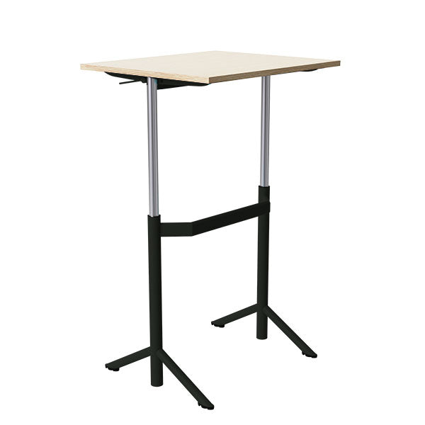 Elevbord Atlas 1132, 700x600mm, lyddæmpende eg højtrykslaminat, sortolivent stel – image 2