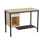 Sybord 133, 1200x600 mm H900 mm, birk laminat, sort stel