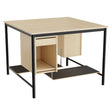 Tranås Skolmöbler Sybord 134, 1200x1200 mm H900 mm, birk laminat, sort stel – Andet