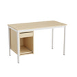Sybord 135, 1200x600 mm H720 mm, birk laminat, hvid stel