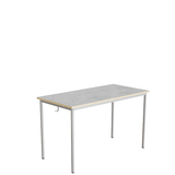 Elevbord 166 1200x600 mm Højde 720 mm Lys grå linoleum på alugråt understel – image 2