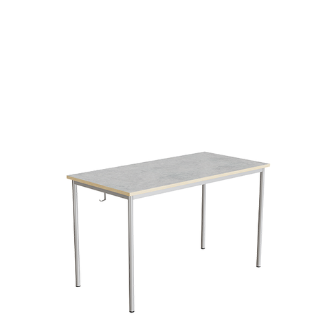 Elevbord 166 1200x600 mm Højde 720 mm Lys grå linoleum på alugråt understel – image 2