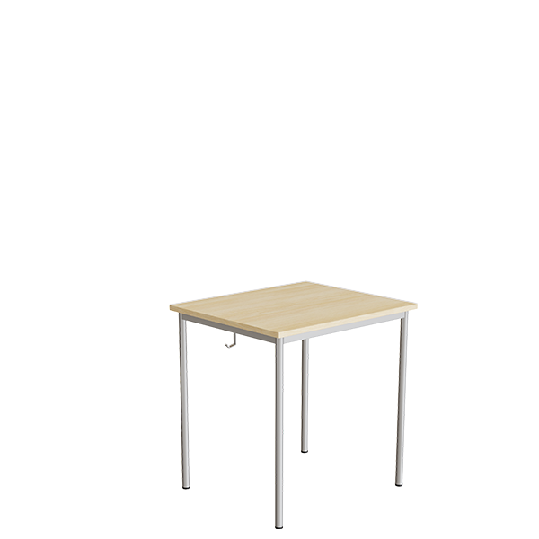 Tranås Skolmöbler Elevbord 166 700x600 mm Højde 720 mm Lydabsorberende birk laminat på alugråt understel – Elevborde