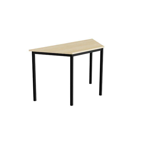 Tranås Skolmöbler Bord Combi 195, trapezformet, 1200/600x520 mm Højde 720 med birk laminat, sort stel – Elevborde