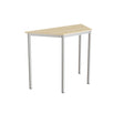 Tranås Skolmöbler Bord Combi 195, trapezformet, 1200/600x520 mm Højde 900 med birk laminat, alu stel – Elevborde