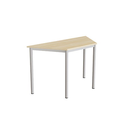 Bord Combi 195, trapezformet, 1200/600x520 mm Højde 720 med lydabsorberende birk laminat, alu stel – image 1