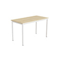 Tranås Skolmöbler Bord Combi 200, 1200x600 mm Højde 720 mm Birk laminat på hvidt understel – Elevborde