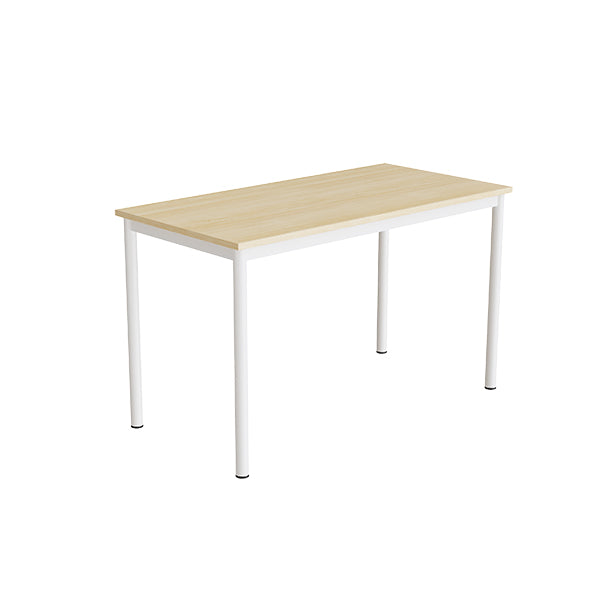 Tranås Skolmöbler Bord Combi 200, 1200x600 mm Højde 720 mm Birk laminat på hvidt understel – Elevborde