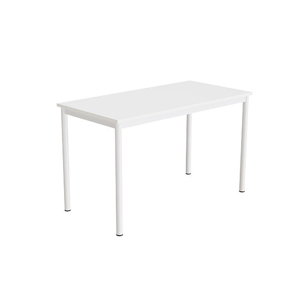 Tranås Skolmöbler Bord Combi 200, 1200x600 mm Højde 720 mm Hvid  laminat på hvidt understel – Elevborde