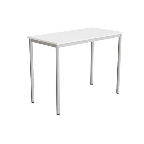 Bord Combi 200, 1200x600 mm Højde 900 mm Hvid  laminat på alugråt understel – image 1