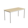 Tranås Skolmöbler Bord Combi 200, 1400x700 mm Højde 720 mm Birk laminat på alugråt understel – Elevborde
