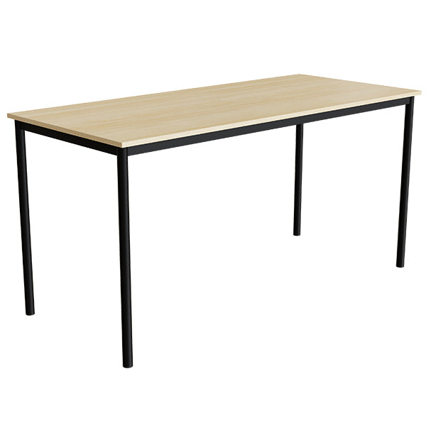 Tranås Skolmöbler Bord Combi 200, 1800x800 mm Højde 900 mm Birk laminat, sort stel – Elevborde