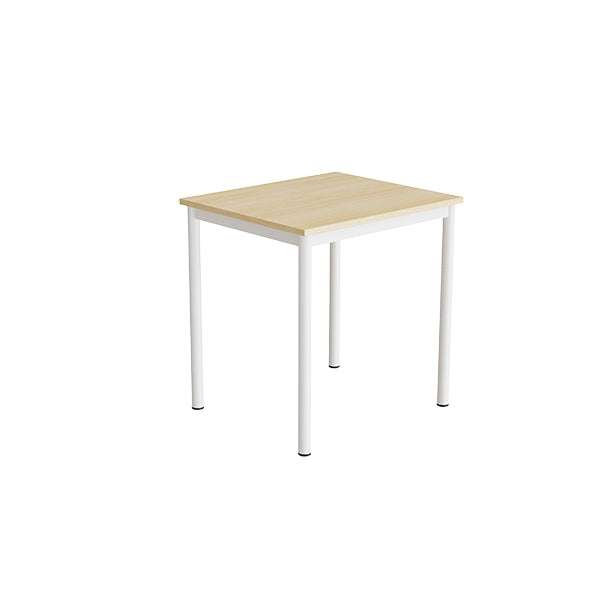 Tranås Skolmöbler Bord Combi 200, 700x600 mm Højde 720 mm Lyddæmpende birk laminat på hvidt understel – Elevborde