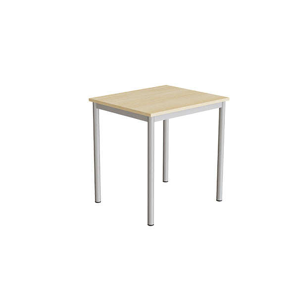 Tranås Skolmöbler Bord Combi 200, 700x600 mm Højde 720 mm Lyddæmpende birk laminat på alugråt understel – Elevborde