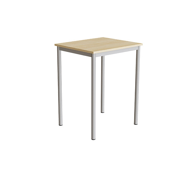 Tranås Skolmöbler Bord Combi 200, 700x600 mm Højde 900 mm Lyddæmpende birk laminat på alugråt understel – Elevborde