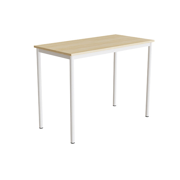 Tranås Skolmöbler Bord Combi 200, 1200x600 mm Højde 900 mm Lyddæmpende birk laminat på hvidt understel – Elevborde