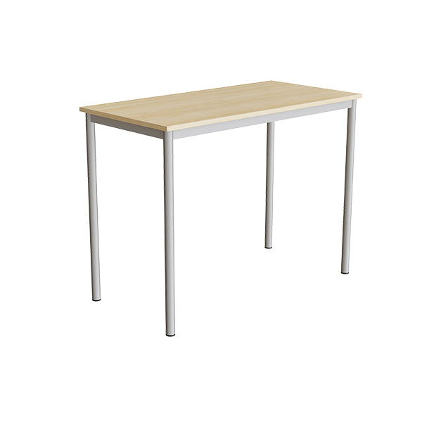 Tranås Skolmöbler Bord Combi 200, 1200x600 mm Højde 900 mm Lyddæmpende birk laminat på alugråt understel – Elevborde