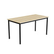Tranås Skolmöbler Bord Combi 200, 1400x700 mm Højde 720 mm Lyddæmpende birk laminat på sort understel – Elevborde