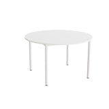 Bord Combi 206, Ø1200 mm, højde 720 mm, hvid laminat på hvidt stel