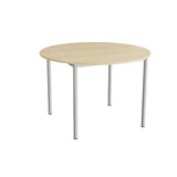 Bord Combi 206, Ø1200 mm, højde 800 mm, birk laminat på alugråt stel