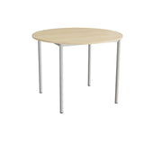 Bord Combi 206, Ø1200 mm, højde 900 mm, birk laminat på alugråt stel