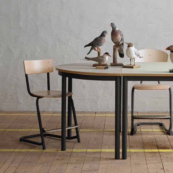 Bord Combi 209, 1200x600 mm højde 720 mm med birk laminat, alu stel – image 1