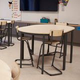 Bord Combi 209, 1200x600 mm højde 720 mm med birk laminat, alu stel – image 2