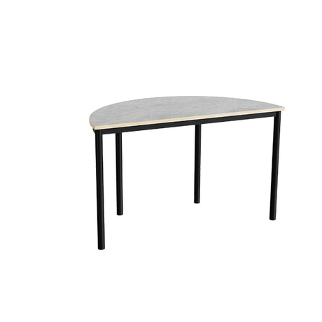 Bord Combi 209, 1200x600 mm højde 720 mm med lys grå linoleum, sort stel – image 1