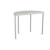 Bord Combi 209, 1200x600 mm højde 900 mm med lys grå linoleum, alu stel – image 2