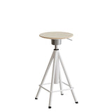 Taburet Atlas 2117, hvidpigm. egelaminat, hvidt stel Vip H: 600-720 mm