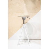 Taburet Atlas 2117, hvidpigm. egelaminat, hvidt stel Vip H: 600-720 mm – image 3