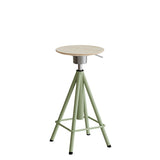 Taburet Atlas 2117, hvidpigm. egelaminat, grønt stel Vip H: 600-720 mm – image 2