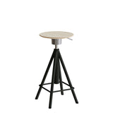 Taburet Atlas 2117, hvidpigm. egelaminat, s.oliven stel Vip H: 600-720 mm – image 1