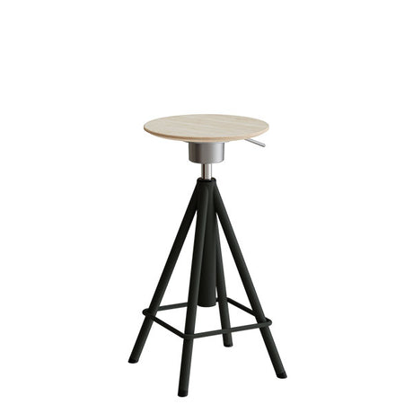 Taburet Atlas 2117, hvidpigm. egelaminat, s.oliven stel Vip H: 600-720 mm