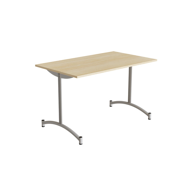 Bord Zeb 231, 1200x700 mm Højde 720 mm, Birk laminat, Alu stel