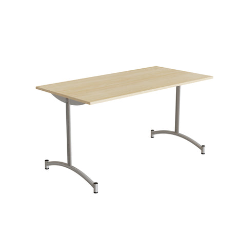Tranås Skolmöbler Bord Zeb 231, 1400x700 mm Højde 720 mm, Birk laminat, Alu stel – Kantineborde