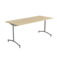 Tranås Skolmöbler Bord Zeb 231, 1650x700 mm Højde 720 mm, Birk laminat, Alu stel – Kantineborde