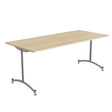 Tranås Skolmöbler Bord Zeb 231, 1800x800 mm Højde 720 mm, Birk laminat, Alu stel – Kantineborde