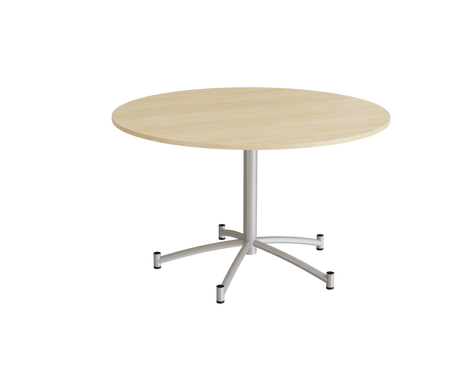 Rundt bord Zam Ø1200 mm, birk laminat på alugråt stel