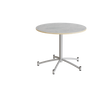 Rundt bord Zam Ø900 mm, lysegrå linoleum på alugråt stel