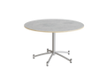 Rundt bord Zam Ø1200 mm, lysegrå linoleum på alugråt stel