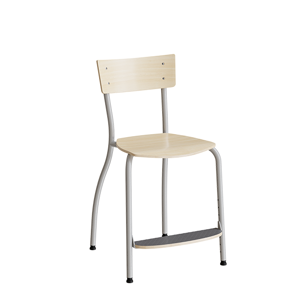 Stol Strong 250, Birk laminat, Alugråt stel – image 1