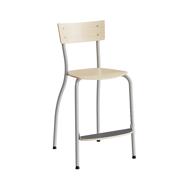 Stol Strong 250, Birk laminat, Alugråt stel – image 2