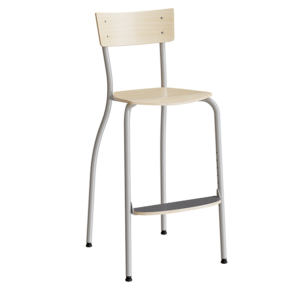 Stol Strong 250, Birk laminat, Alugråt stel – image 1