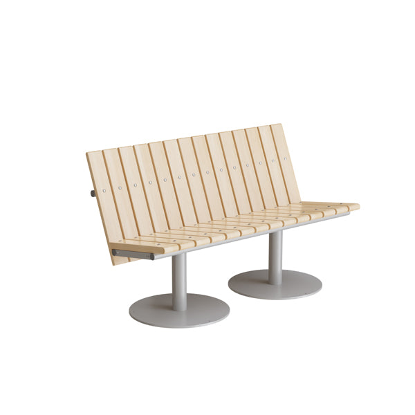 Sofa Cirkum, 2-pers lav, massiv birk, alugråt understel – image 2