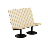 Sofa Cirkum, 2-pers høj, massiv eg, sort understel – image 2