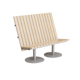 Sofa Cirkum, 2-pers høj, massiv birk, alugråt understel – image 2